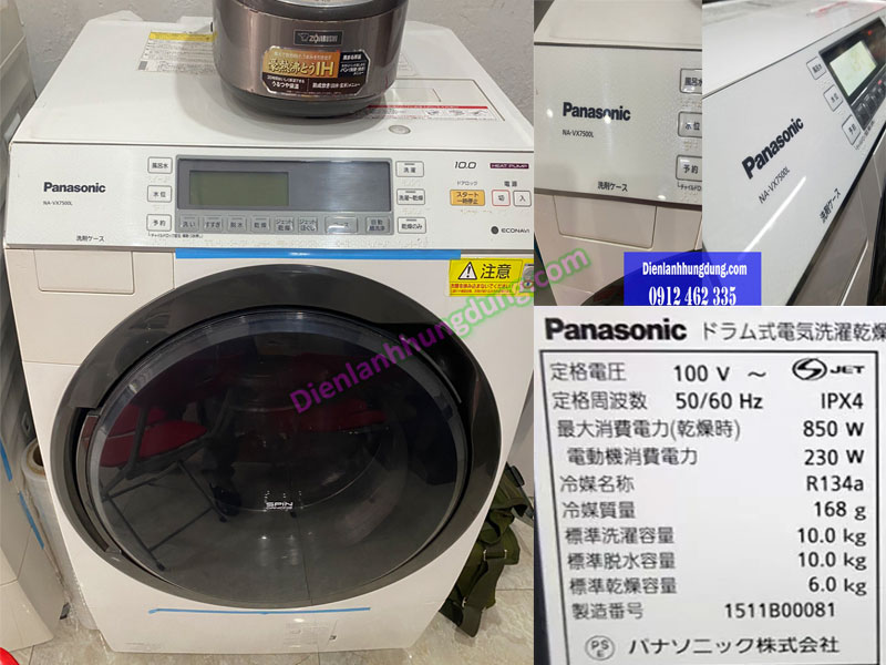 Máy giặt nội địa Nhật Panasonic NA-VX7500L Bền Đẹp Mới 95%